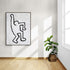Vertical Abstract Dancing Man Painting H202V