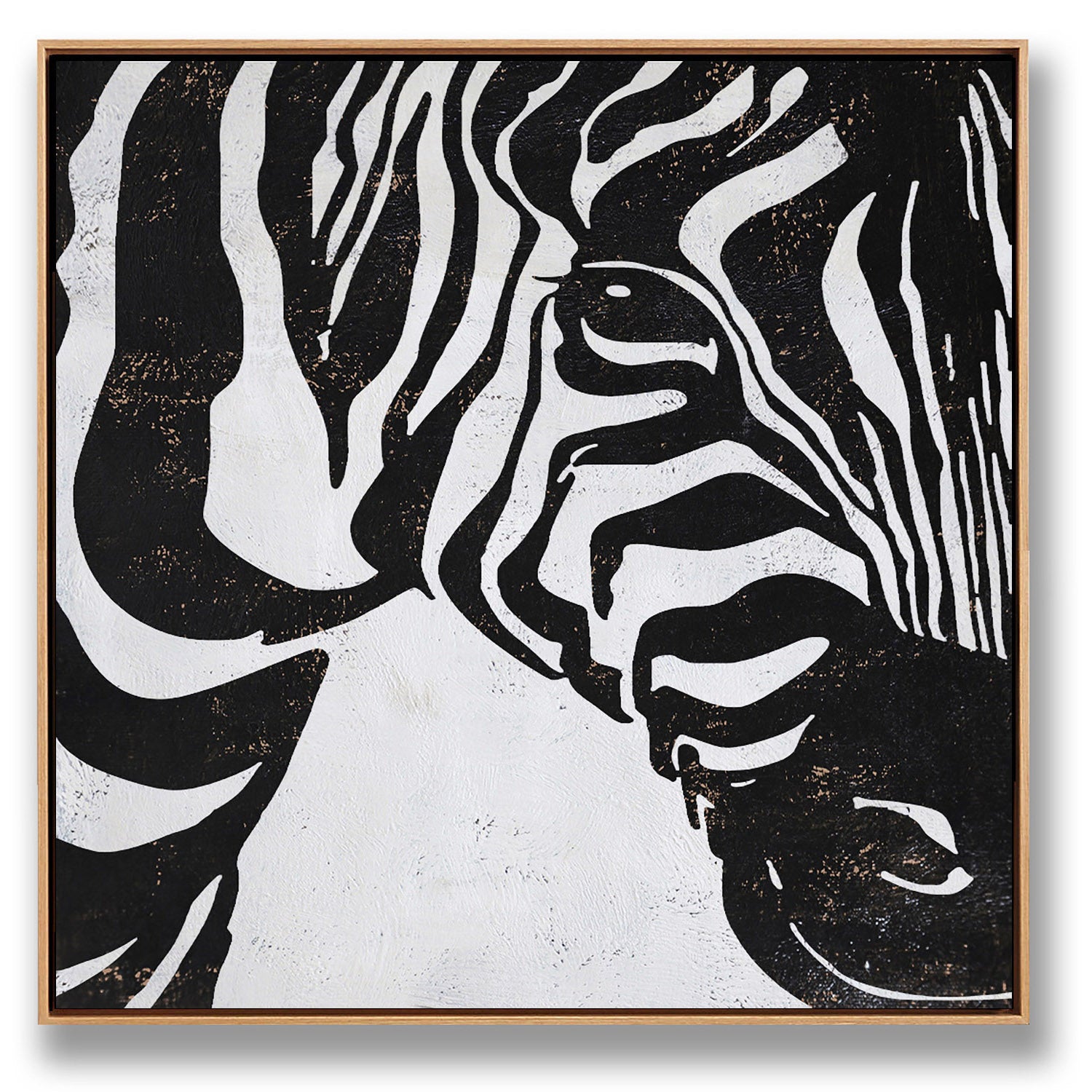 Minimalist Abstract Zebra painting H252S