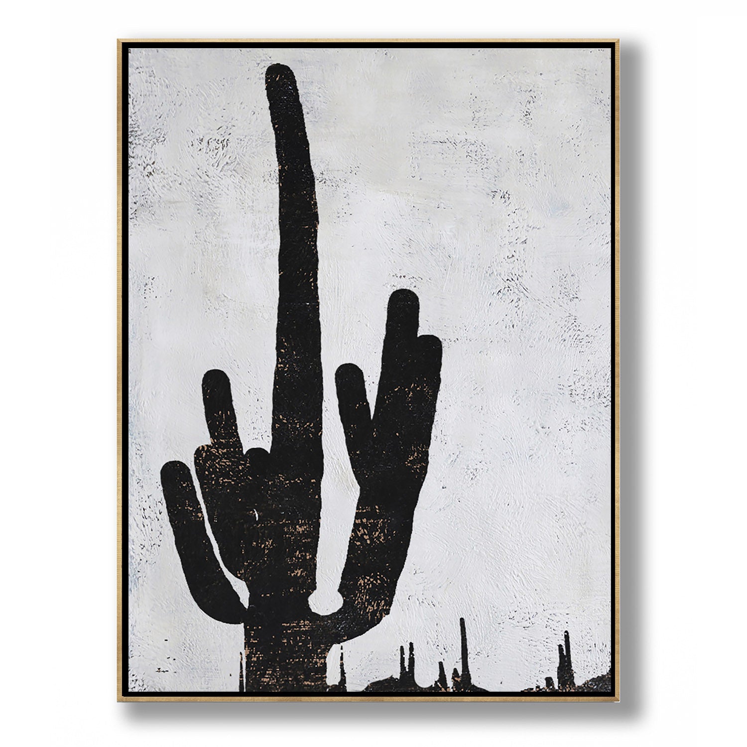 Vertical Minimalist Cactus Painting H259V