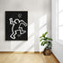 Vertical Abstract Dancing Man Painting H319VR