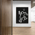Vertical Abstract Dancing Man Painting H319VR