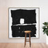 Minimal Black and White Painting MN124A