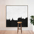 Minimal Black and White Painting MN144A