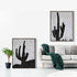 Set of 2 Minimalist cactus Art P106