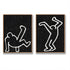 Copy of Copy of Set of 2 Minimal Painting Dancing Man P120