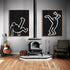 Copy of Copy of Set of 2 Minimal Painting Dancing Man P120