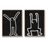 Set of 2 Minimal Painting Dancing Man P122