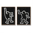 Set of 2 Minimal Painting Dancing Man P123