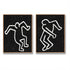 Set of 2 Minimal Painting Dancing Man P125