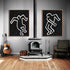 Set of 2 Minimal Painting Dancing Man P125