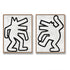 Set of 2 Minimal Painting Dancing Man P128