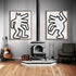 Set of 2 Minimal Painting Dancing Man P128