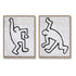 Juego de 2 cuadros minimalistas Dancing Man P79