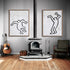 Set of 2 Minimal Painting Dancing Man P80